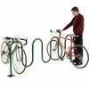 Global Industrial 94L Wave Bike Rack, Green, Flange Mount, 9-Bike Capacity 652779MGN